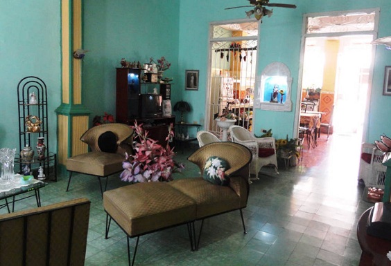 'Living room' Casas particulares are an alternative to hotels in Cuba.